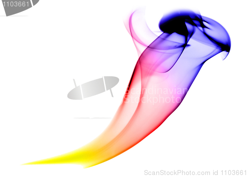 Image of Colorful Magic Fume abstract over white