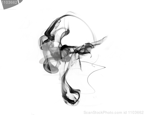 Image of Magic fume abstract shape over white 