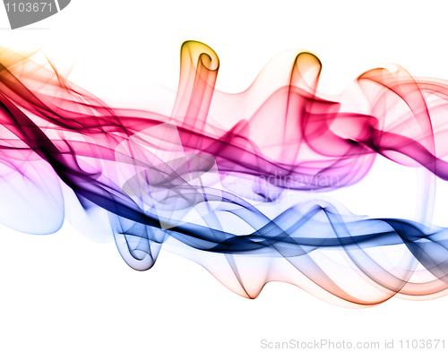 Image of Bright colored smoke abstract shapes