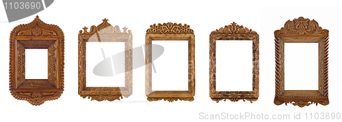 Image of Collage of wooden carved Frames for picture or portrait