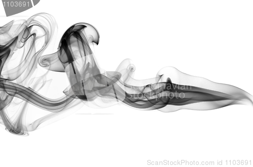 Image of Black fume on white