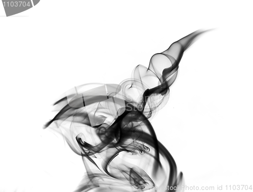 Image of Magic smoke abstract shapes on white