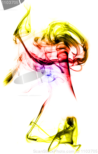 Image of Puff of colored abstract smoke