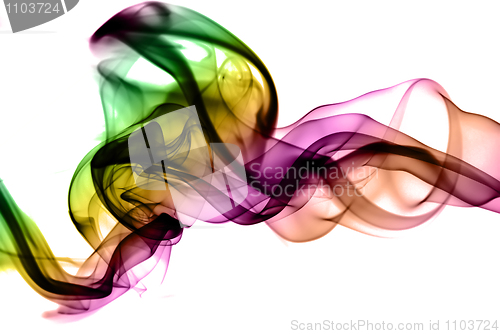 Image of Bright colored magic smoke shapes 