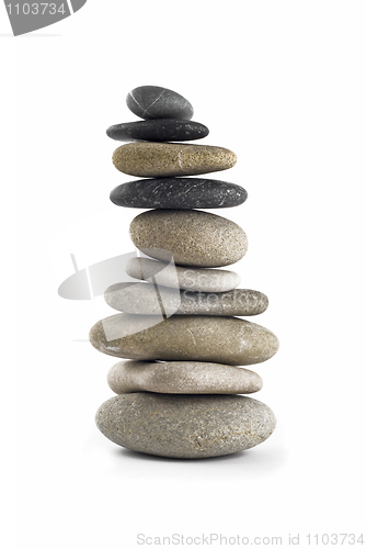 Image of Tall Balanced stone stack or tower
