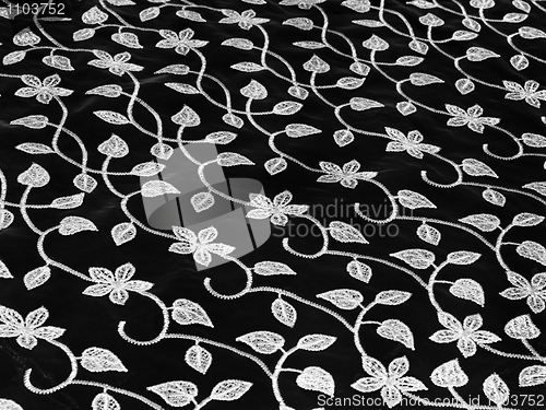 Image of Beautiful lacy cloth with flowers pattern 