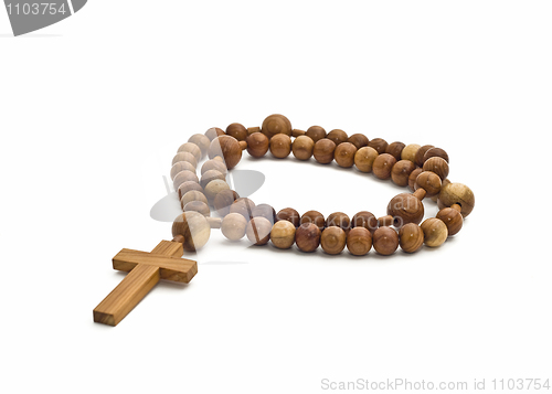 Image of Beautiful Wooden beads isolated over white