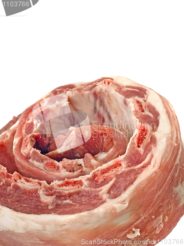 Image of Uncooked pork ribs and meat isolated