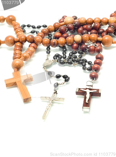 Image of Religion - beads over white