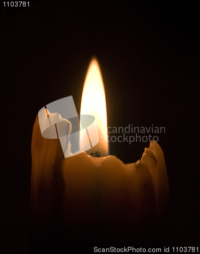 Image of Candle light in the dark