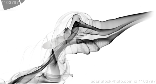Image of Abstract fume pattern on white