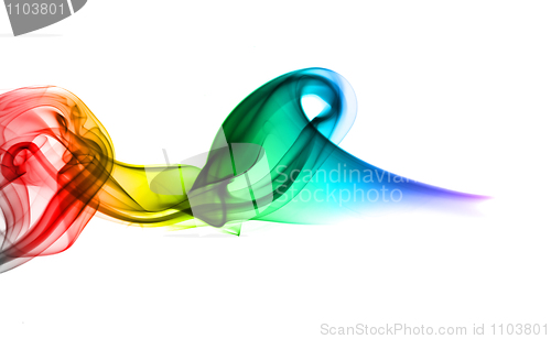 Image of Bright colorful smoke abstract shapes