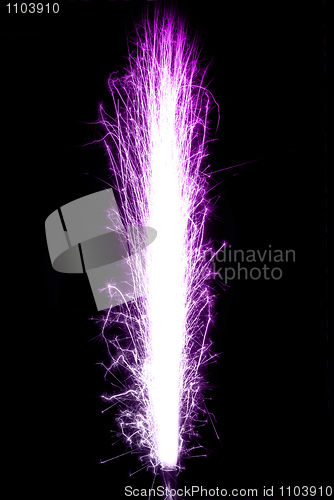 Image of Gradient colored lilac birthday fireworks