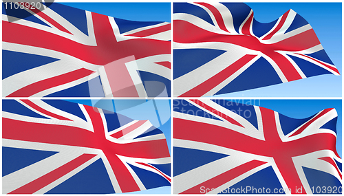 Image of Flying Great Britain Flag