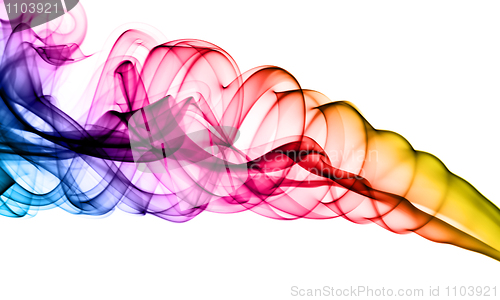 Image of Bright colorful fume abstract curves 