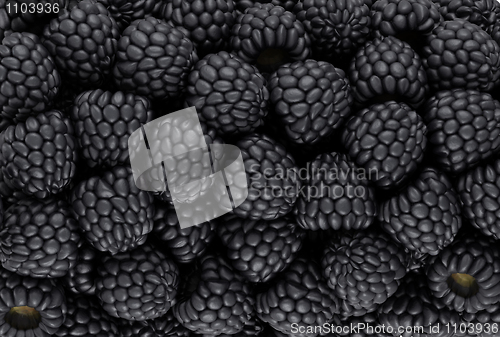 Image of Black blackberry texture or background