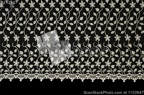 Image of Lacy cloth with flowers pattern