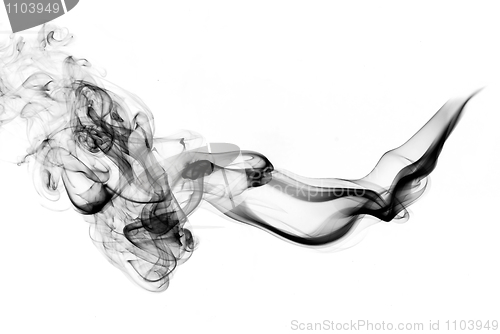 Image of Abstract Smoke shape over white