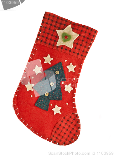 Image of Red Christmas stocking for gifts