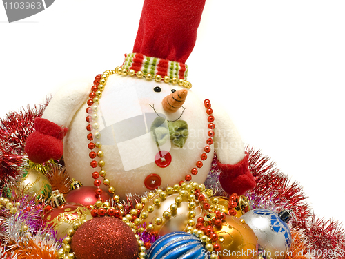 Image of Funny Christmas snowman and decoration