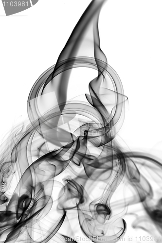 Image of Abstract fume shapes on white