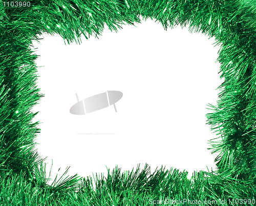 Image of Green tinsel frame