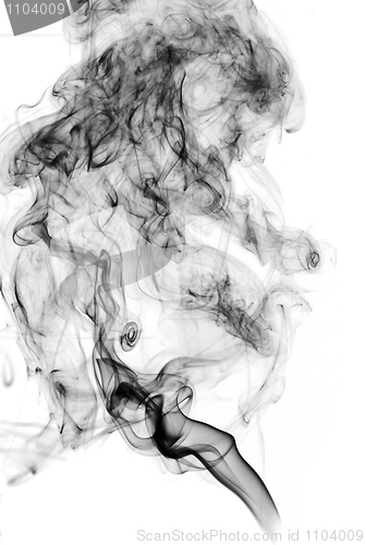 Image of Magic abstract fume curves over white