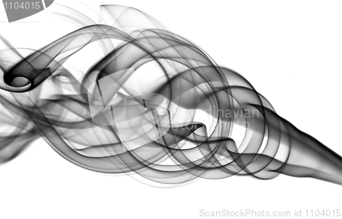 Image of Abstract fume swirls over white