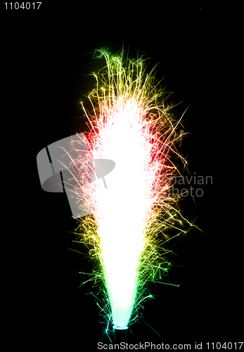 Image of Birthday fireworks colored with gradient