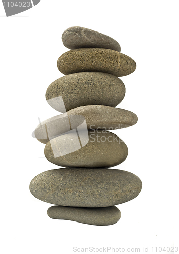 Image of Balanced stone tower or stack isolated 