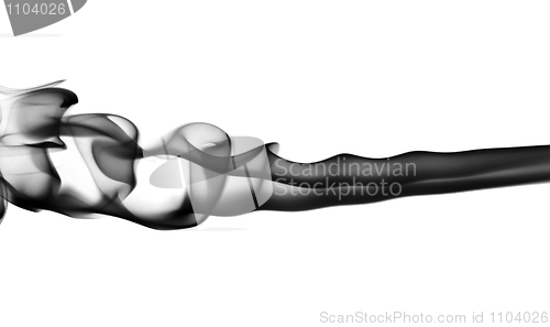 Image of Black fume shapes over the white