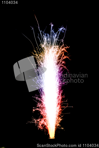 Image of Colorful birthday fireworks candle