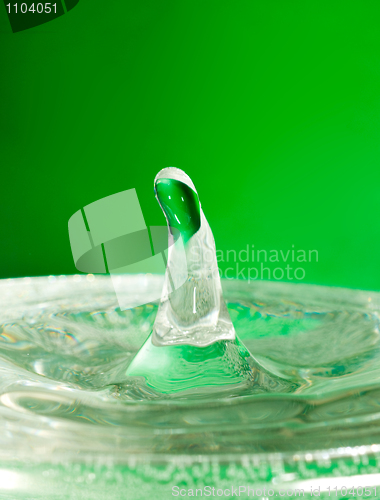 Image of Close-up of Falling water drops
