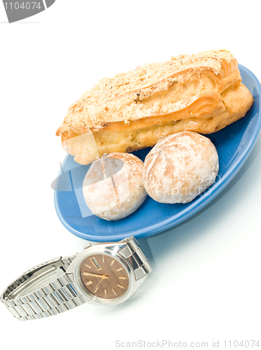 Image of Lunch time - Watch and delicious pastry