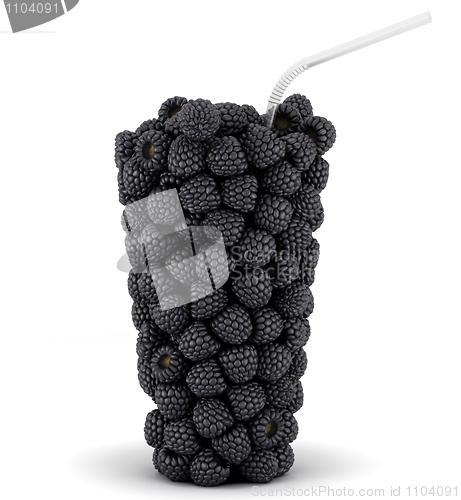 Image of Blackberry Glass shape with straw