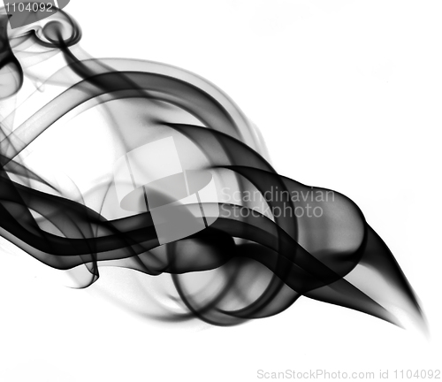 Image of Beautiful abstract Smoke waves on white