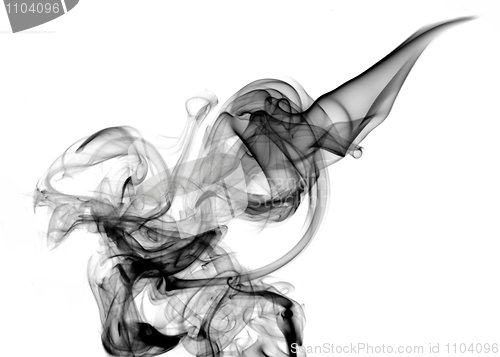 Image of Beautiful Abstract smoke over white