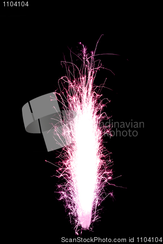 Image of Colored (crimson) birthday fireworks