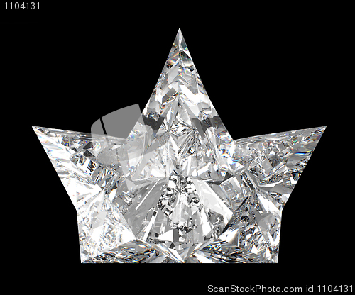 Image of Side view of diamond crown over black
