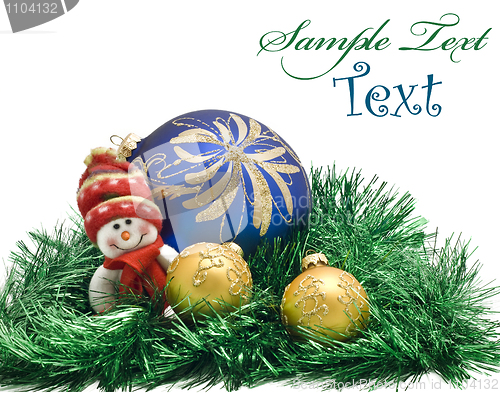 Image of Christmas card - Plush toy with three colorful Balls 