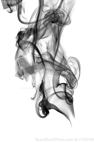 Image of Black Abstract fume on white