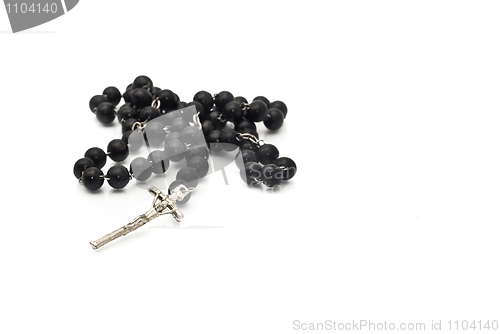 Image of Black beads isolated over white 