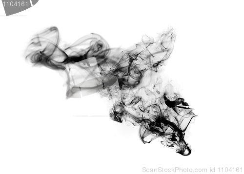 Image of Black blurred fume abstract shape 