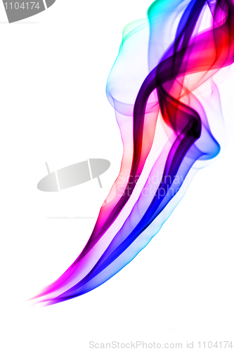 Image of Colored puff of smoke curves 