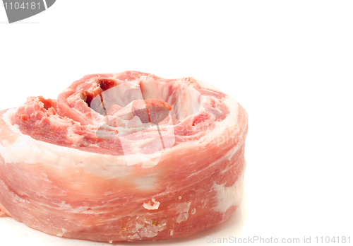 Image of Raw pork ribs and meat isolated 
