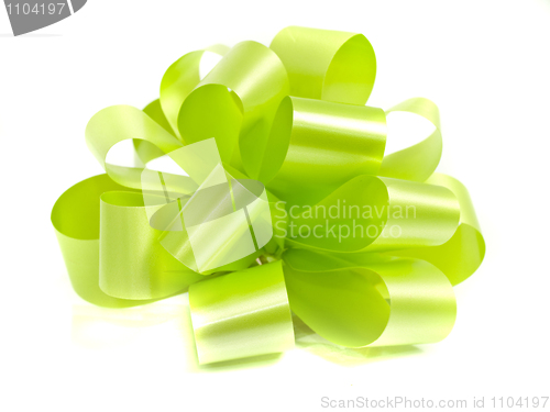 Image of lettuce green holiday ribbon for presents 