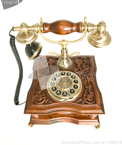 Image of Top view of Old-fashioned telephone