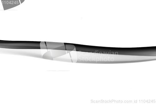 Image of Smooth smoke wave over the white