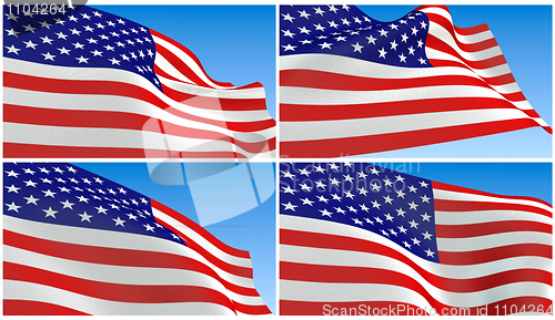 Image of Flying USA Flag