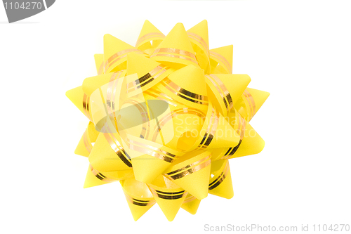 Image of Beautiful yellow holiday ribbon